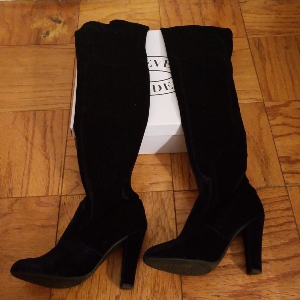 Steve Madden OTK Blue Velvet Boots